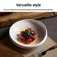 Assiette de service irrégulière en porcelaine blanche de 6 pouces, design Yuanbao, pour les raviolis et les légumes, personnalisable