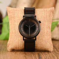 Nouvelle montre-bracelet vintage 2035 pour homme et femme, fabriquée à la main, en bois d'ébène, acier inoxydable 316L, noir, nouveau design, mode, MIYOTA