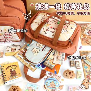 Traje de papelería Capybara, regalo de acompañamiento para niños y niñas, útiles escolares para estudiantes de escuela <span class=keywords><strong>primaria</strong></span> - Product Image 4