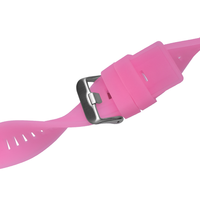 Bracelet de montre en silicone 18mm 20mm 22mm couleur bleu néon rose vert en caoutchouc souple bracelet de montre à la mode qui brille dans le noir