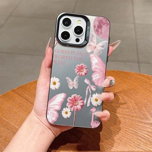 Funda de teléfono móvil de TPU para PC con llave de plata galvanizada con estampado de flores rosas grandes para <span class=keywords><strong>Iphone</strong></span> X Xr Xs Max 11 12 <span class=keywords><strong>13</strong></span> 14 15 16 17 Air - Product Image 2