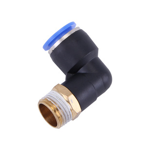 Ngs L Type Pneumatic Quick Connector 90 Degree Elbow External <b>Thread</b> Pl4 M5 Copper Air Hose Fitting For Pneumatic <b>Tools</b> - Product Image 3