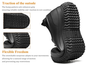 Bottes <span class=keywords><strong>de</strong></span> <span class=keywords><strong>pluie</strong></span> unisexes YL-1793 noires imperméables antidérapantes en caoutchouc pour le jardinage et le <span class=keywords><strong>travail</strong></span> (vente en gros) - Product Image 3