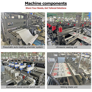 3-seitige Dichtung Klare Fenster Plastik beutel Druck verschluss beutel Herstellungs maschine mit Auf hänge loch Stanzen - Product Image 3