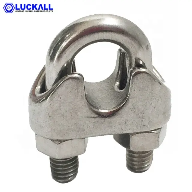 Stainless Steel 304 Malleable Wire Rope Clip Din741 Hardware Fitting U Clamp Wholesale With Material Certificate 8MM