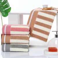 Colour Bars Satin File Thicken Cotton Towels Absorb Water Home Bathroom Towels Wholesale