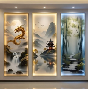 Arte de Parede em Cristal com Luz LED Elegante, Presente para Aniversário, Celebração de Nova Casa, Decoração Única 108 Caracteres - Product Image 2