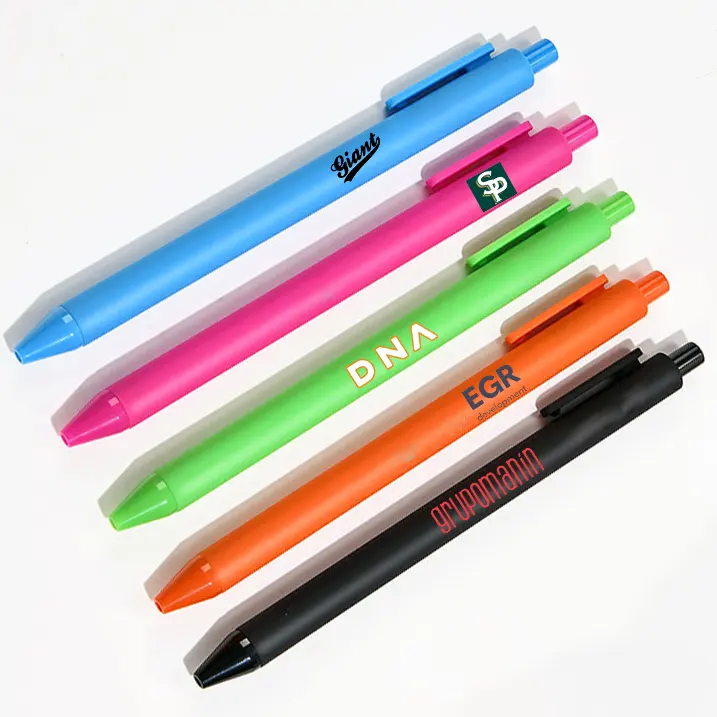 Hot bán bán buôn nhựa bút bi tùy chỉnh in logo bút bi nhiều màu sắc bóng điểm bút