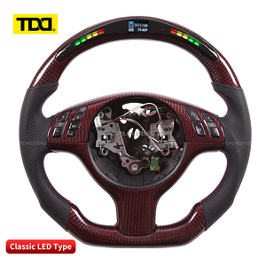 Volante de fibra de carbono TDD LED para BMW E46 M3 E53 X5X6 E70 E60 E71 E85 E86 E89 E90, volante de coche de fibra de carbono personalizado - Product Image 4