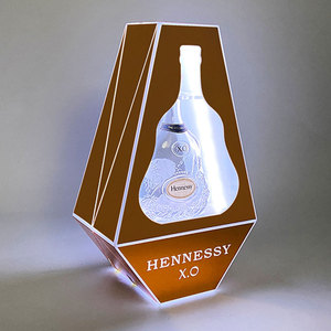 Présentoir à vin en acrylique LED Hennessy X.O, design moderne pour bars et fêtes - Product Image 1