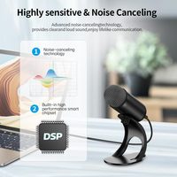 Microphone de bureau portable mini USB professionnel pour ordinateur avec réduction du bruit