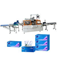 Ligne de production de cartonnage de mouchoirs certifiée CE, machine de remplissage et de fermeture de boîtes de mouchoirs, machine d'emballage de mouchoirs en forme de U