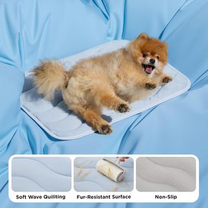Coussin d'été respirant et lavable en soie glacée pour animaux de compagnie, couverture portable douce pour cage, <span class=keywords><strong>tapis</strong></span> <span class=keywords><strong>rafraîchissant</strong></span> antidérapant pour <span class=keywords><strong>chien</strong></span> - Product Image 4