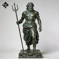 Sculpture de Poséidon en bronze coulé, directement de l'usine, statue de la mythologie grecque pour usage extérieur
