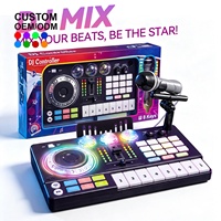 Contrôleur DJ multifonctionnel éducatif pour enfants, instruments de musique avec microphone USB, mixeur DJ, jouets musicaux pour enfants, cadeau