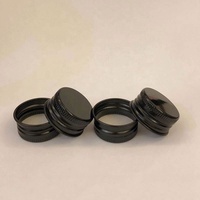 18mm 20mm 22mm 24mm 28mm couvercle en Aluminium couvercle à filetage continu vis noire bouchons en Aluminium pour bouteilles en verre