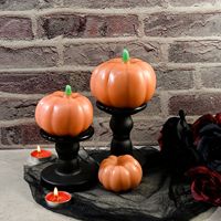 Moule à bougie en silicone 3D en forme de citrouille, pour bougies parfumées DIY d'Halloween, pour la fabrication de bougies en cire de soja, cire d'abeille, résine époxy, décoration artisanale pour la maison