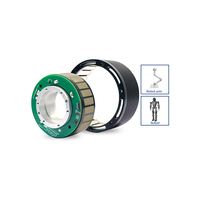 Motor Torsi Magnet Permanen Tanpa Bingkai Rotor Luar FLO-70-15 Dilengkapi Sensor Hall Encoder Inkremental Modul Sambungan Motor Robot