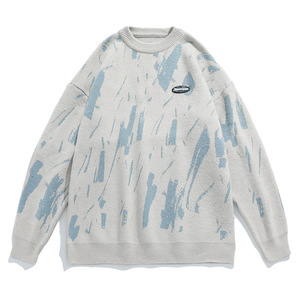 Version coréenne du nouveau <span class=keywords><strong>pull</strong></span> Jacquard Graffiti pour hommes <span class=keywords><strong>pull</strong></span> à <span class=keywords><strong>la</strong></span> <span class=keywords><strong>mode</strong></span> pour femmes automne et hiver Couples tenues assorties - Product Image 4