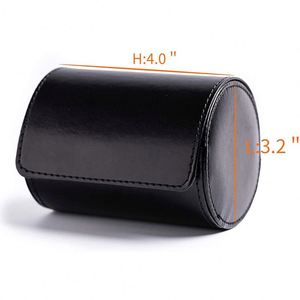 Custom Leather Round Tie <b>Box</b> PU Leather Gift Packaging <b>Box</b> Jewelry Storage <b>Box</b> for Business Gifts and Daily Organizer - Product Image 3