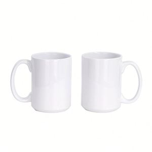 Mug en céramique réutilisable blanc uni 11 oz pour impression par transfert thermique, logo personnalisé, cadeau d'entreprise - Product Image 1