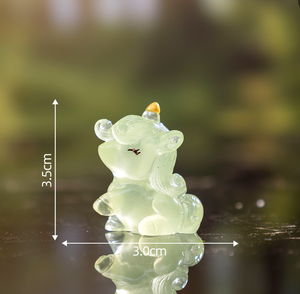 Ingrosso fai da te figure di cartoni animati animali in miniatura ciondoli bagliore nel buio unicorno giocattolo della casa delle bambole - Product Image 6