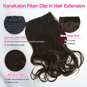 Julianna Premium Futura Fiber 26 pouces classique épais point culminant une pièce synthétique lâche bouclés ondulés Clip dans l'extension de cheveux - Product Image 2