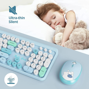 Combo de Teclado y Ratón Inalámbrico Mofii 2.4G, Teclado de Tamaño Completo con Clic Silencioso y Ratón para Computadora/Smart TV - Product Image 4