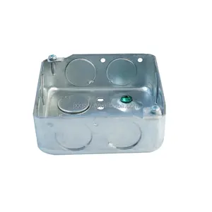 Caja de conductos eléctricos de metal caja de fabricantes caja de interruptor de luz eléctrica cuadrada