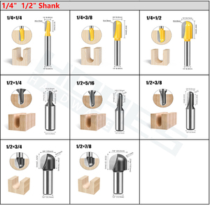 1/2Inch 12Mm Shank Carbide Răng Mũi Tròn Router Bits Chế Biến Gỗ Phay <span class=keywords><strong>Cutter</strong></span> Cho Khắc Gỗ Công Cụ Khắc - Product Image 5