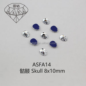 คริสตัลรูปทรง ASFA14 Skull ขนาด 8*10 มม. แบบ Hotfix ขนาด ss6 และ SS10 สำหรับติดด้วยเครื่อง Hotfix - Product Image 2