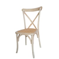 Chaise de salle à manger en bois massif chêne antique siège en rotin ferme à dossier croisé pour chambre parcs écoles gymnases caves à vin salons