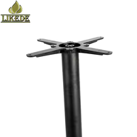 Base de table à manger en fonte robuste à 4 pieds, hauteur 450 mm - 720 mm, personnalisable, thermolaquée pour café, restaurant, mobilier d'extérieur