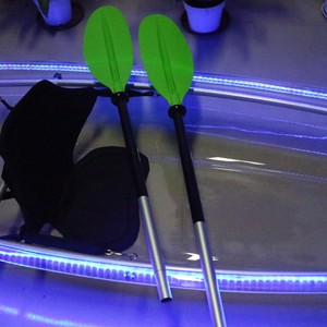Kayak transparent en cristal WOLANG, canoë à fond transparent en PC avec lumières LED pour les excursions touristiques en station, 2 personnes, 3m - Product Image 3