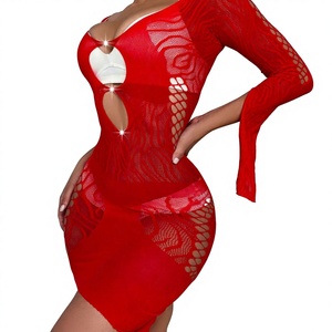 WN096 ODM สำหรับการค้าต่างประเทศ ชุดเดรสไนลอนแบบใหม่ เซ็กซี่ กระโปรงตาข่ายรัดรูป - Product Image 1