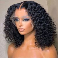 Promotion Letsfly : Perruque Bob Ondulée 13x4 Lace Front Cheveux Vierges Mixte Naturel 10 à 16 Pouces Cheveux Humains Brésiliens pour Femmes