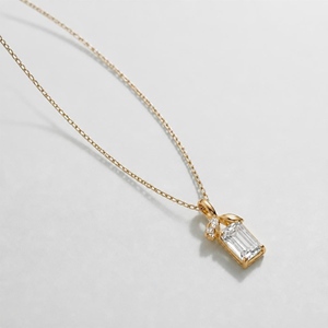 Exquisite Summer Leaf Pendant <b>Necklace</b> Dual Tone K10 Gold <b>Silver</b> Chain with Octagonal Cut Green Quartz Blue White Chalcedony - Product Image 4