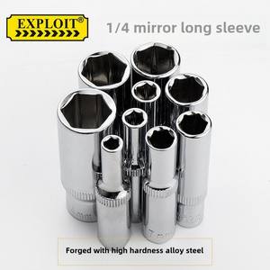 Bộ cờ lê ổ sâu 1/4 inch, 6 cạnh, dài & ngắn, chất liệu CRV, dụng cụ cầm tay, mạ crôm, dụng cụ sửa chữa lục giác - Product Image 3