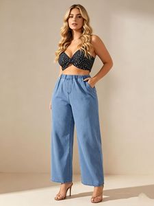Nouveaux jeans pour femmes grandes tailles de haute qualité 2026, style rétro ample et amincissant, vente en gros - Product Image 3