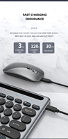 Combos clavier souris sans fil mobiles Factory Direct 2.4G et Wifi avec câble de charge type-c