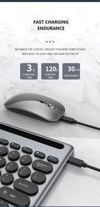 Nhà Máy Trực Tiếp 2.4G & <span class=keywords><strong>Wifi</strong></span> Di Động Bàn Phím Không Dây Chuột Combos Với Type-C Sạc Cáp - Product Image 4