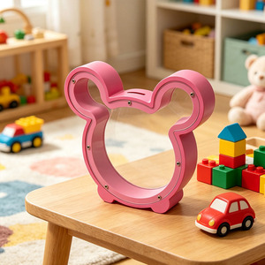 Salvadanaio in Legno Creativo per Bambini e Adulti, Simpatico Contenitore Indistruttibile per Risparmiare - Product Image 4