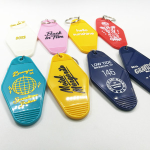 Portachiavi in plastica personalizzato con logo, stile retrò vintage, a forma di smiley dorato, per hotel e <span class=keywords><strong>motel</strong></span>, con <span class=keywords><strong>diamante</strong></span>, per camera d'albergo - Product Image 4