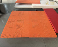 Panneaux acoustiques en feutre PET ECO CNC V Curve, isolation phonique, motif personnalisé, polyester, pour murs, plafonds, décoration de pièce