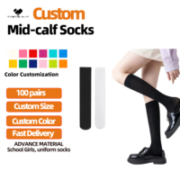 Chaussettes de compression pour femmes, hauteur genou, 100 deniers, tissu COOLMAX anti-humidité, compression dégradée