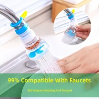 Aérateur de Robinet de Cuisine Rotatif à 360 Degrés, Prolongateur de Robinet en Plastique Durable, Pulvérisateur Réglable Économiseur d'Eau, Filtre Diffuseur