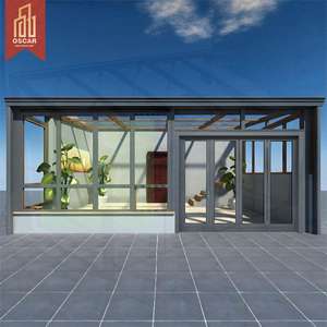 Véranda en verre avec <span class=keywords><strong>toit</strong></span> en verre trempé à <span class=keywords><strong>prix</strong></span> abordable, idéale pour les villas et hôtels, pour le jardinage, la détente et les divertissements - Product Image 1