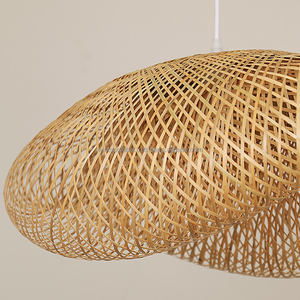 High Quality <b>Bamboo</b> <b>Lamp</b> <b>Shade</b> Minimalist Industrial Indoor Lighting Pendant Hanging Decorative Lampshade Coastal Chinese French - Product Image 2