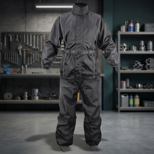 <b>Black</b> Nylon Rain <b>Suit</b> / Motorcycle Rain <b>Suit</b> - Product Image 3