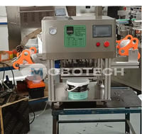 Machine de scellage de seau de grand diamètre personnalisée scellant de film de feuille d'aluminium pour lingettes humides seau en plastique de fromage PP PE